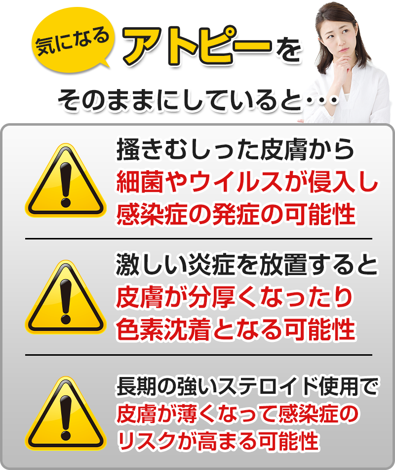 気になるアトピーをそのままにしていると…