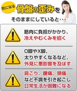 気になる骨盤のゆがみをそのままにしていると…